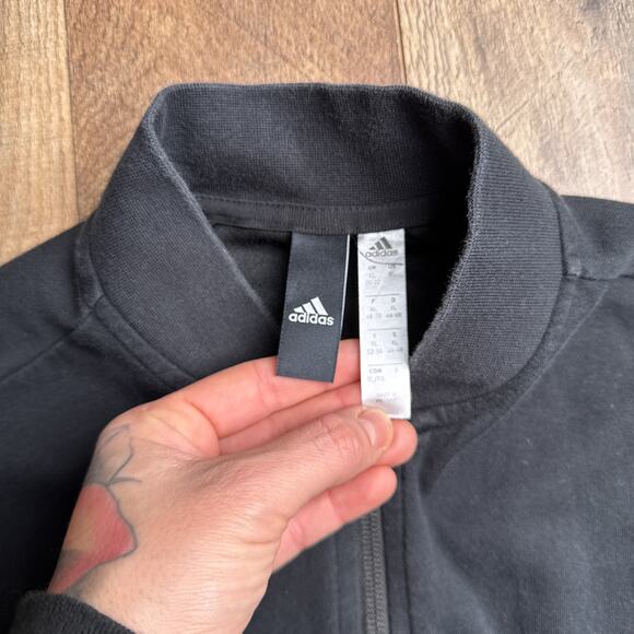 Adidas ID Mesh Bomber Jacket Women's XL Black Athletic Training‎ Soccer 6462 - Picture 2 of 13